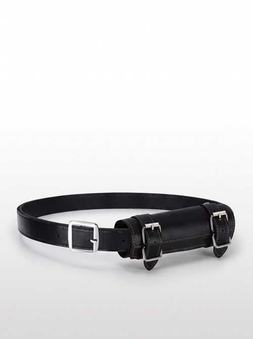 Black Leather Katana Belt