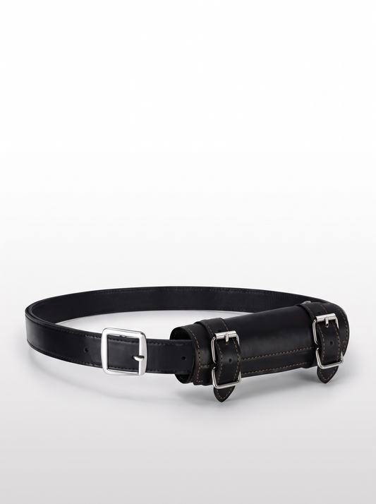Black Leather Katana Belt
